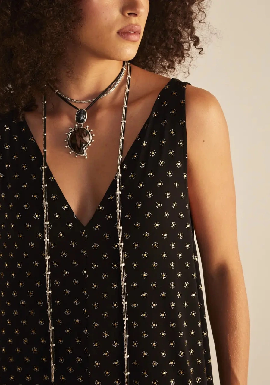 Vestido Reto Midi Com Fenda Sommer Ref 14571