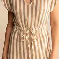 Vestido Midi Listrado Com Fenda Sommer Ref 14469 - imagem 2