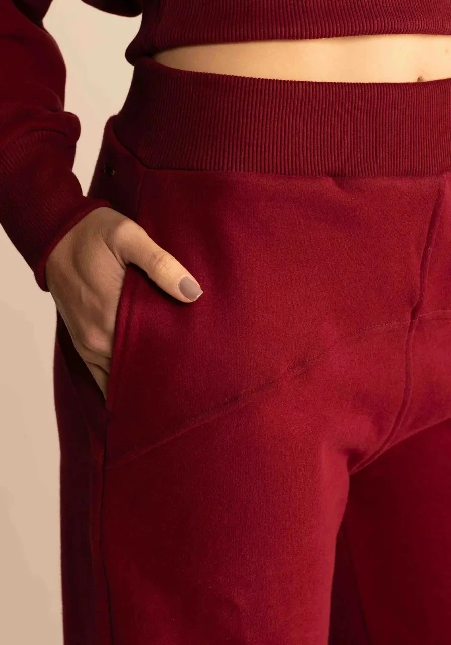 Calça De Moletom Bordo Sommer Ref 14617