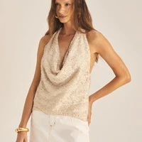 Blusa Paetê Bege Gipsy Sommer Ref 15459 - imagem 3