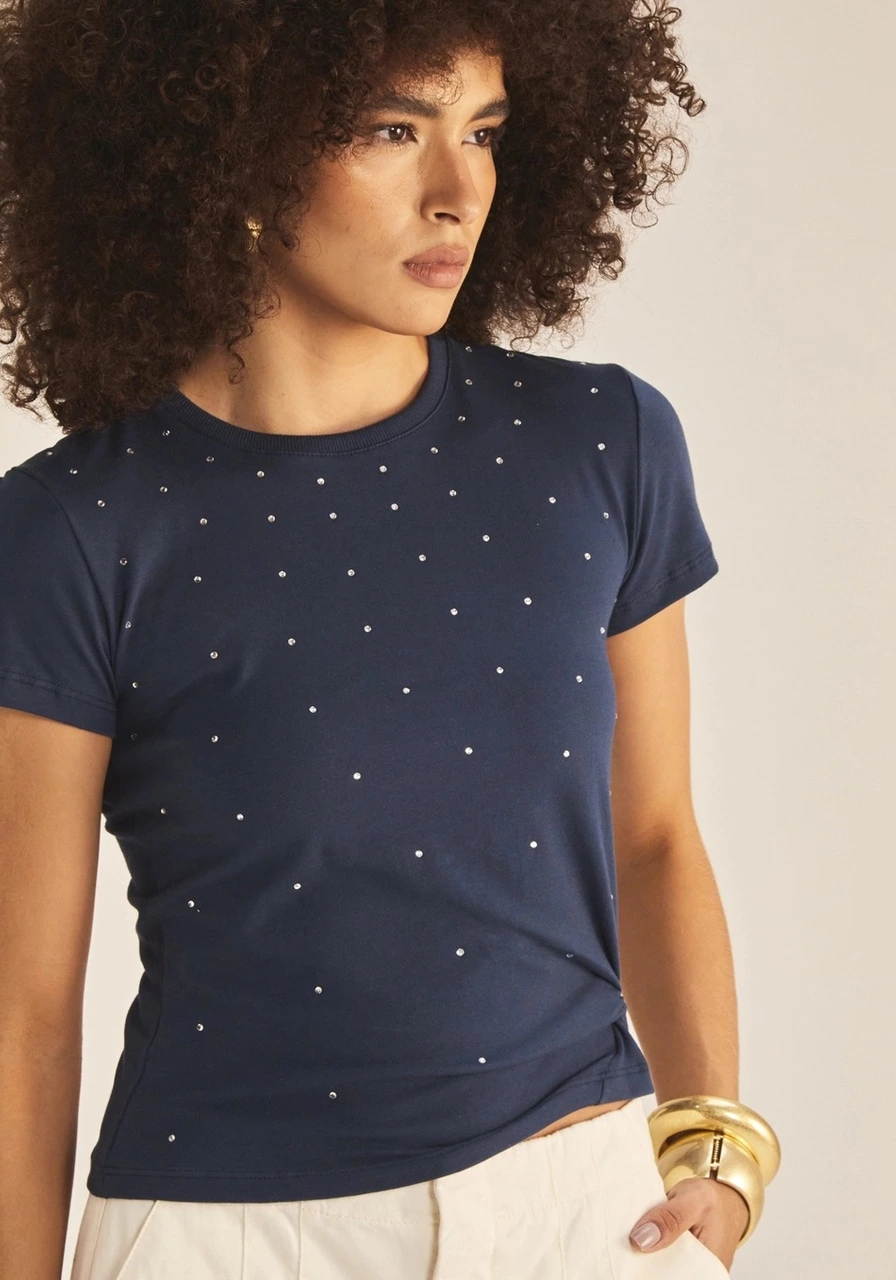 Camiseta Com Aplicação Azul Olympic Sommer Ref 15555