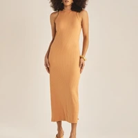 Vestido Canelado Bege Nude Brick Ref 15639 - imagem 3