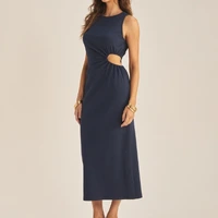 Vestido Canelado Azul Olympic Sommer Ref 15650 - imagem 3