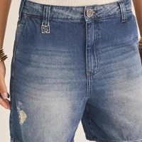 Bermuda Jeans Boyfriend Indigo Ref 15642 - imagem 2
