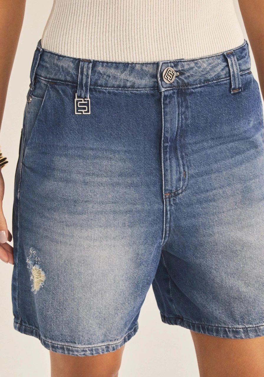 Bermuda Jeans Boyfriend Indigo Ref 15642