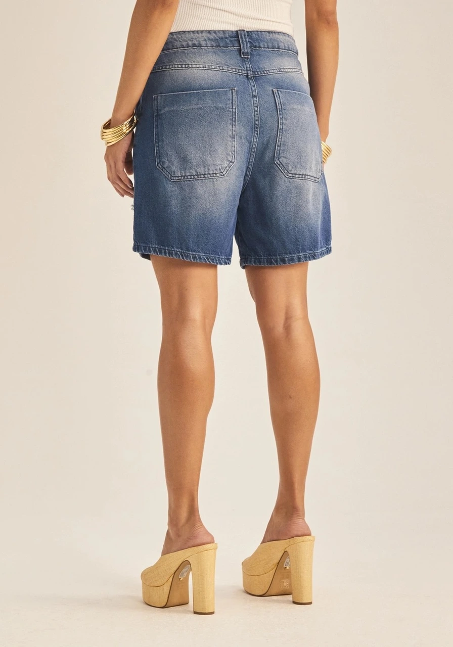 Bermuda Jeans Boyfriend Indigo Ref 15642