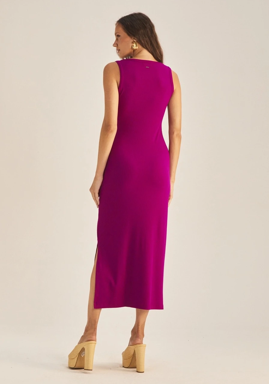 Vestido Canelado Roxo Strong Sommer Ref 15654
