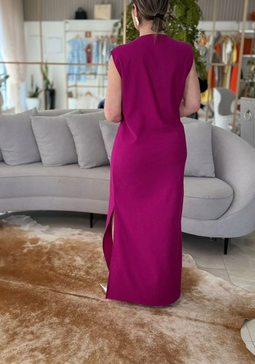 Vestido Linho Roxo Strong Sommer Ref 15709