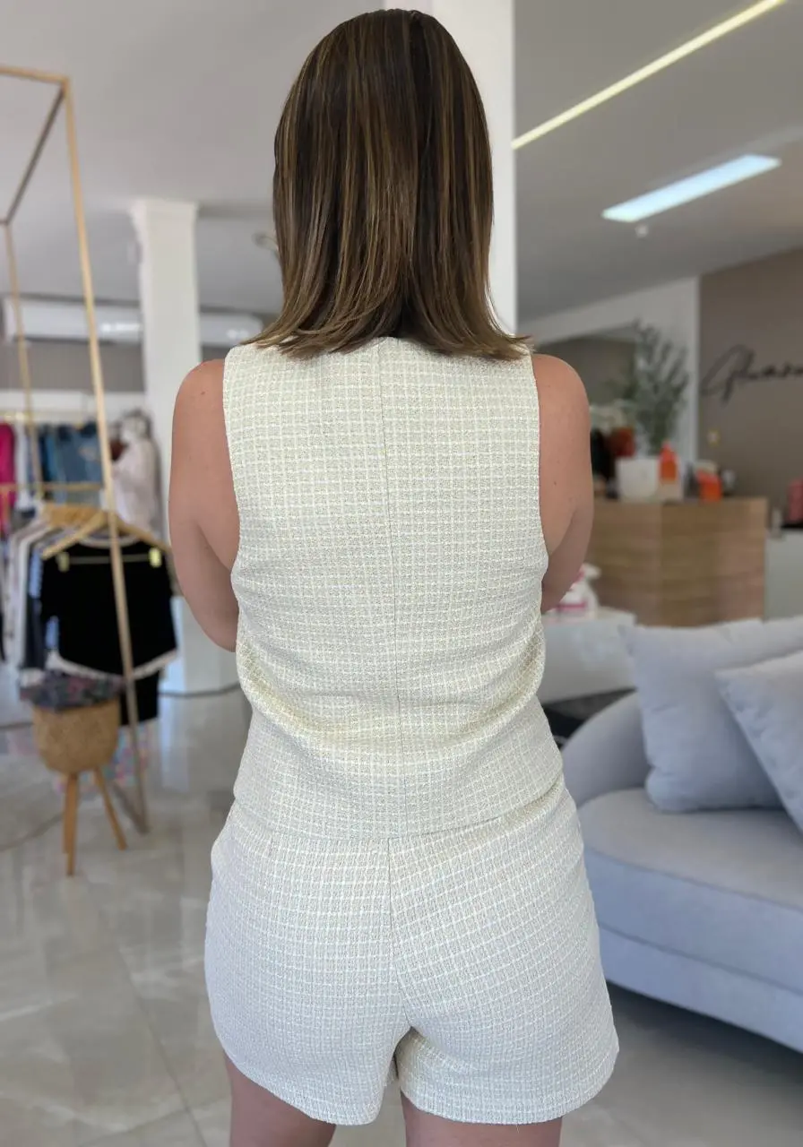 Short Alfaiataria Tweed Sommer