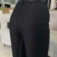 Calça Alfaiataria Em Linho Reta Sommer - imagem 4