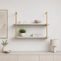 Suporte Metalon Athena com 2 Vãos e 2 Prateleiras — Dourado - imagem 2