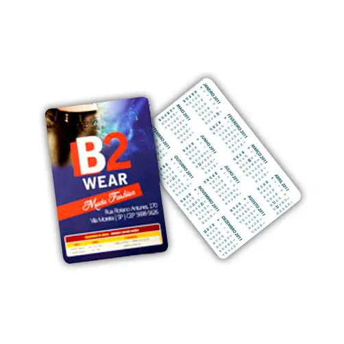 CALENDÁRIO DE BOLSO - RECICLATO 250G - 10 UNID