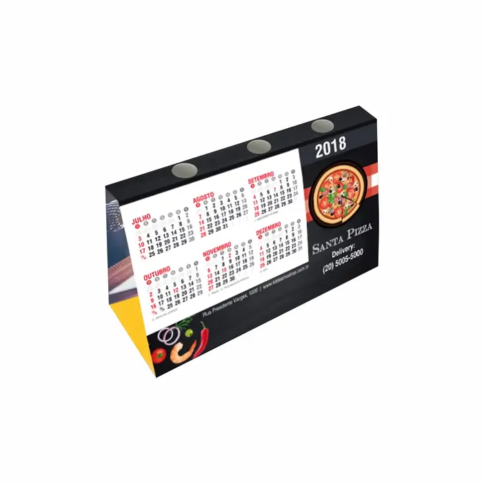 CALENDÁRIO DE MESA PERSONALIZADO - PORTA-LÁPIS - 10 UNID