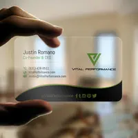 CARTÃO DE VISITA PVC TRANSLÚCIDO 0,50MM - 10 UNID - imagem 1