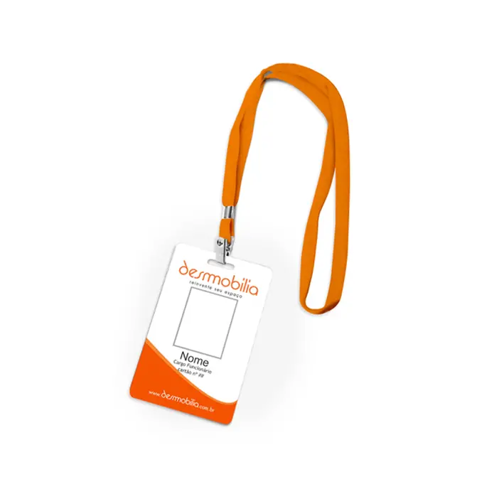 CORDÃO PERSONALIZADO PARA CRACHÁ COM MOSQUETÃO 20MM - 10 UNID