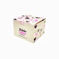 EMBALAGEM DOCES PERSONALIZADOS 6,5 x 6,5 x 5,5  4 DOCES  - 500 UNID - imagem 1