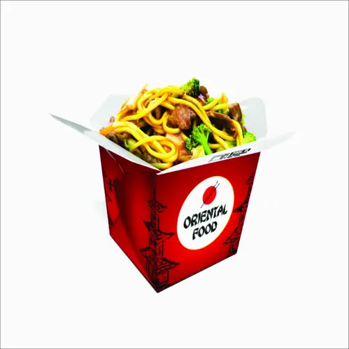 EMBALAGEM BOX COMIDA CHINESA 450ml  7,5x8,3x,7,5 500 unid