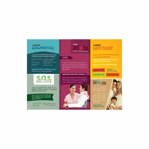 FOLDER PERSONALIZADO DUAS DOBRAS - COUCHÉ 115G - 10 UNID
