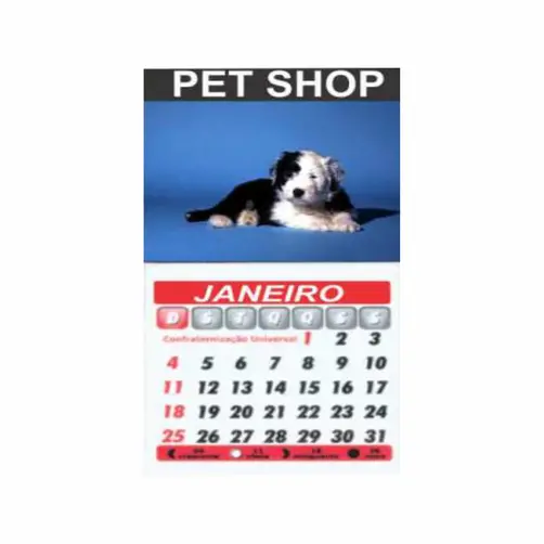 ÍMÃ DE GELADEIRA COM CALENDÁRIO PERSONALIZADO - 10 UNID