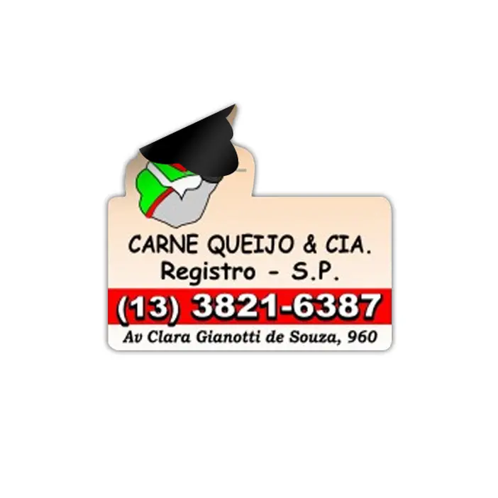 ÍMÃ PERSONALIZADO 5X9,3CM CORTE ESPECIAL - VERNIZ UV TOTAL FRENTE - 10 UNID