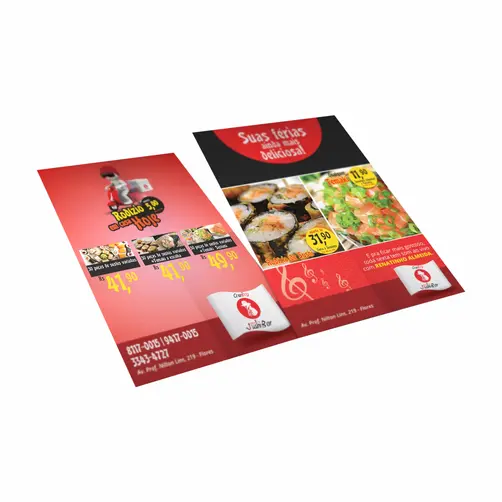 PANFLETO PERSONALIZADO - 15x21CM - FRENTE E VERSO - 10 UNID