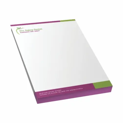PAPEL TIMBRADO PERSONALIZADO 4X0 - 21X30CM - 10 UNID
