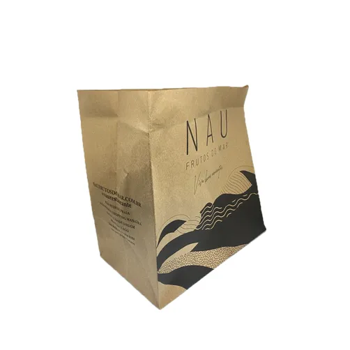 EMBALAGEM SACO PARA LANCHES PERSONALIZADA EM KRAFT - 100 UNID