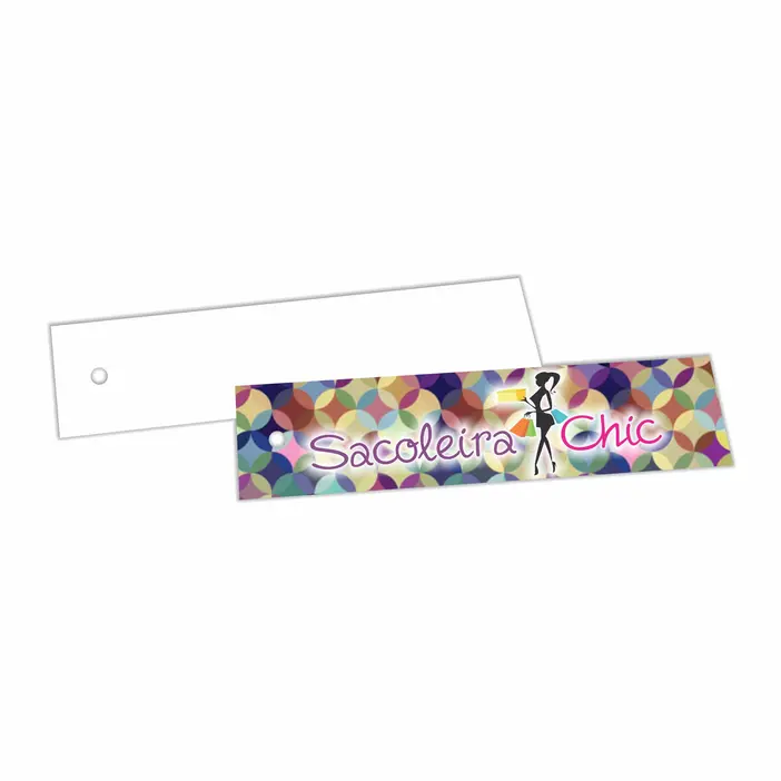 TAG PERSONALIZADA 8,8X2,2CM - 4X0 - FRENTE - 10 UNID