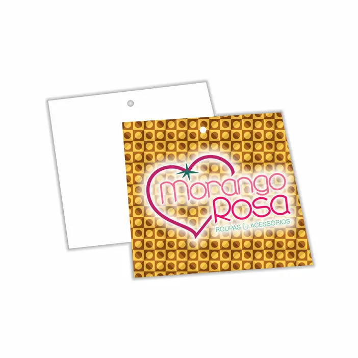 TAG PERSONALIZADA 4,2X4,8CM - 4X0 - FRENTE - 10 UNID