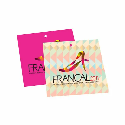 TAG PERSONALIZADA 4,2X4,8CM - 4X4 - FRENTE E VERSO - 10 UNID