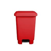 Lixeira Com Pedal  50 Litros  VERMELHA - imagem 1