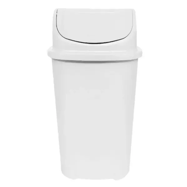 Lixeira Plástica Basculante injetada 60 Litros - BRANCA