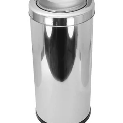 Lixeira Em Aço inox Com Tampa Meia Esfera 22L Binnox