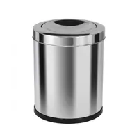 Lixeira Em Aço Inox Com Tampa Meia Esfera 13 L Binnox - imagem 1