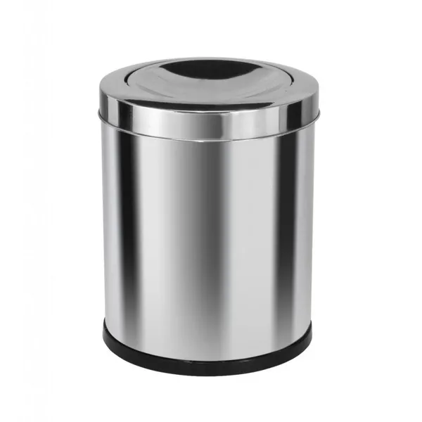 Lixeira Em Aço Inox Com Tampa Meia Esfera 13 L Binnox