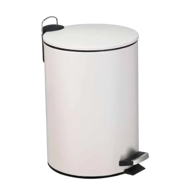 Lixeira Metal branco fosco c/pedal - 20 litros