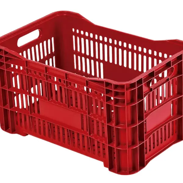 Caixa Plástica Agrícola Vazada - 20 KG 50 litros - VERMELHA