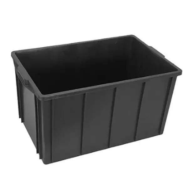 Caixa Organizadora 130 Litros - Com Tampa - PRETO