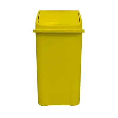 Lixeira Plástica Basculante injetada 100 Litros - AMARELA