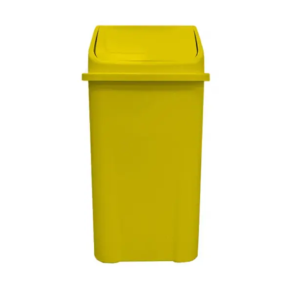 Lixeira Plástica Basculante injetada 100 Litros - AMARELA