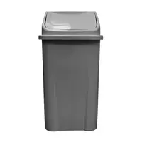 Lixeira Plástica Basculante injetada 100 Litros - CINZA - imagem 1