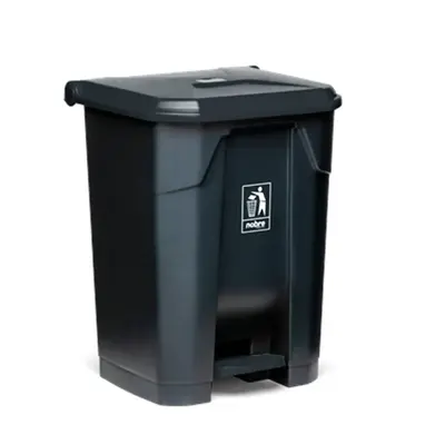 Lixeira plástica c/pedal 80 litros - CINZA