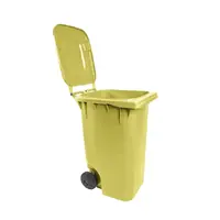 Carro Coletor de Lixo 240 Litros Amarelo - imagem 6