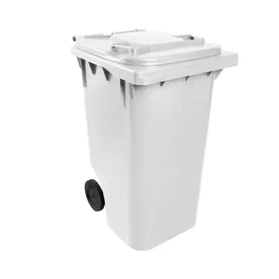 Carro Coletor de Lixo 240 Litros Branco