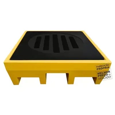 Pallet de Contenção Rotomoldado P/ 01 Tambor 100 Litros