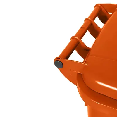 Contêiner de Lixo ou Lixeira Com Rodas 120 Litros Laranja