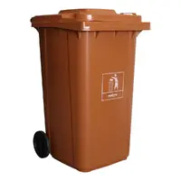 Coletora Plástica 240 Litros c/ rodas (mod. europeu) Nobre - Marrom - imagem 1