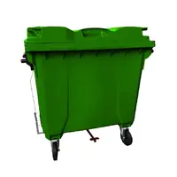 Container de Plástico Injetado 1000 Litros C/ PEDAL- VERDE - imagem 1