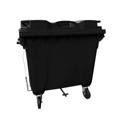 Container de Lixo ou Lixeira Com Pedal 1000 Litros Preto