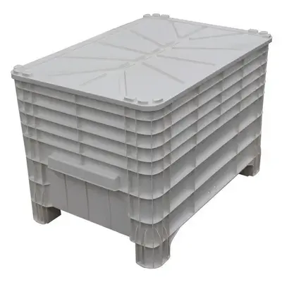 Caixa Plástica Branca 372 Litros com Tampa